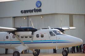 Caverton luxurious chopper at the Lagos office